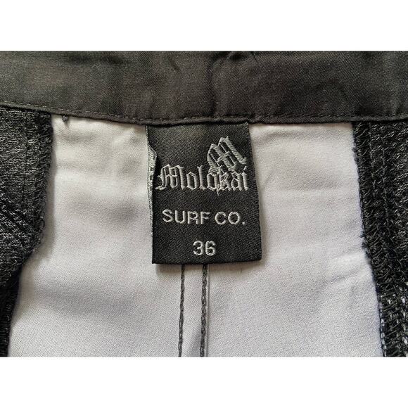 MOLOKAI Surf Co. Gray Hybrid Boardshorts  sz 36 - Picture 4 of 14